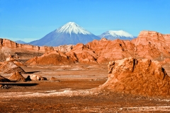 Valle de la Luna (Valley of the Moon) is located 13 kilometres (8 mi) west of San Pedro de Atacama, Chile in the Cordillera de la Sal, in the Atacama desert of Chile,  a part of the Reserva Nacional los Flamencos and was declared a Nature Sanctuary in 1982 for its great natural beauty and strange lunar landscape, from which its name is derived.